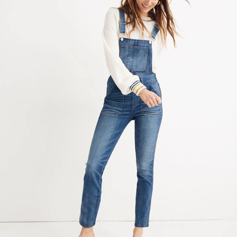 Madewell Skinny Overalls in Jansing Wash Size Small